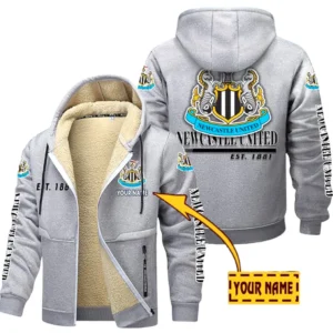 Newcastle United EPL Lamb Fleece Thick Coat SPO0520009, Gift For Fan Newcastle United - Light Gray