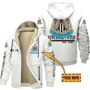 Newcastle United EPL Lamb Fleece Thick Coat SPO0520009, Gift For Fan Newcastle United - White