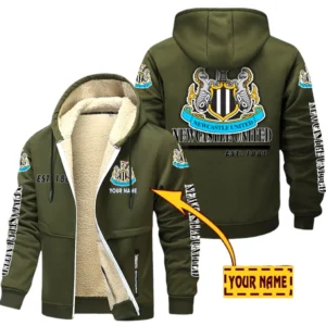 Newcastle United EPL Lamb Fleece Thick Coat SPO0520009, Gift For Fan Newcastle United - Army Green