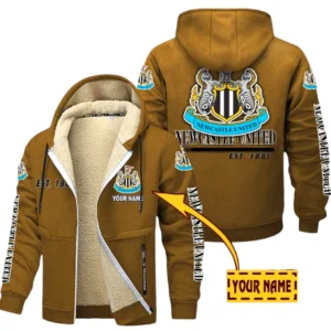Newcastle United EPL Lamb Fleece Thick Coat SPO0520009, Gift For Fan Newcastle United - Brown