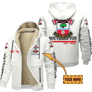 Southampton EPL Lamb Fleece Thick Coat SPO0520011, Gift For Fan Southampton - White