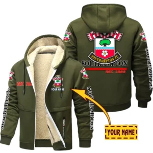 Southampton EPL Lamb Fleece Thick Coat SPO0520011, Gift For Fan Southampton - Army Green