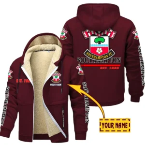 Southampton EPL Lamb Fleece Thick Coat SPO0520011, Gift For Fan Southampton - Burgundy