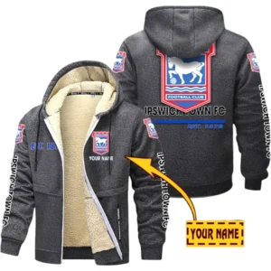 Ipswich Town EPL Lamb Fleece Thick Coat SPO0520012, Gift For Fan Ipswich Town - Dark Gray