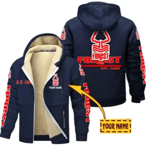 Nottingham Forest EPL Lamb Fleece Thick Coat SPO0520014, Gift For Fan Nottingham Forest - Navy