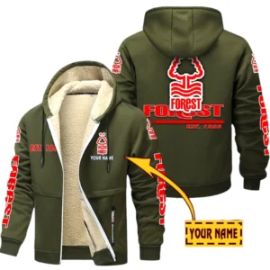 Nottingham Forest EPL Lamb Fleece Thick Coat SPO0520014, Gift For Fan Nottingham Forest - Army Green