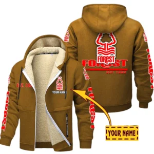 Nottingham Forest EPL Lamb Fleece Thick Coat SPO0520014, Gift For Fan Nottingham Forest - Brown