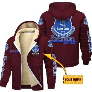 Everton EPL Lamb Fleece Thick Coat SPO0520015, Gift For Fan Everton - Burgundy