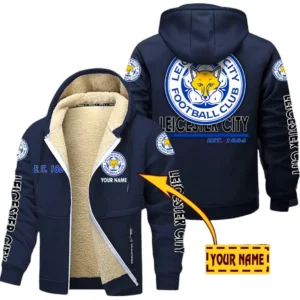 Leicester City EPL Lamb Fleece Thick Coat SPO0520017, Gift For Fan Leicester City - Navy