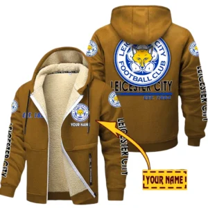 Leicester City EPL Lamb Fleece Thick Coat SPO0520017, Gift For Fan Leicester City - Brown