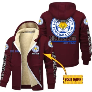 Leicester City EPL Lamb Fleece Thick Coat SPO0520017, Gift For Fan Leicester City - Burgundy