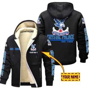 Crystal Palace EPL Lamb Fleece Thick Coat SPO0520018, Gift For Fan Crystal Palace - Black