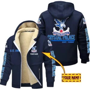 Crystal Palace EPL Lamb Fleece Thick Coat SPO0520018, Gift For Fan Crystal Palace - Navy