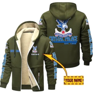 Crystal Palace EPL Lamb Fleece Thick Coat SPO0520018, Gift For Fan Crystal Palace - Army Green