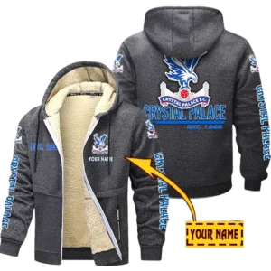 Crystal Palace EPL Lamb Fleece Thick Coat SPO0520018, Gift For Fan Crystal Palace - Dark Gray