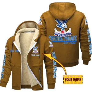 Crystal Palace EPL Lamb Fleece Thick Coat SPO0520018, Gift For Fan Crystal Palace - Brown
