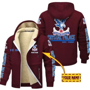 Crystal Palace EPL Lamb Fleece Thick Coat SPO0520018, Gift For Fan Crystal Palace - Burgundy