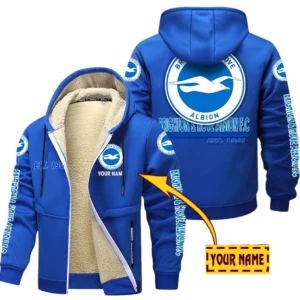 Brighton EPL Lamb Fleece Thick Coat SPO0520019, Gift For Fan Brighton - Blue