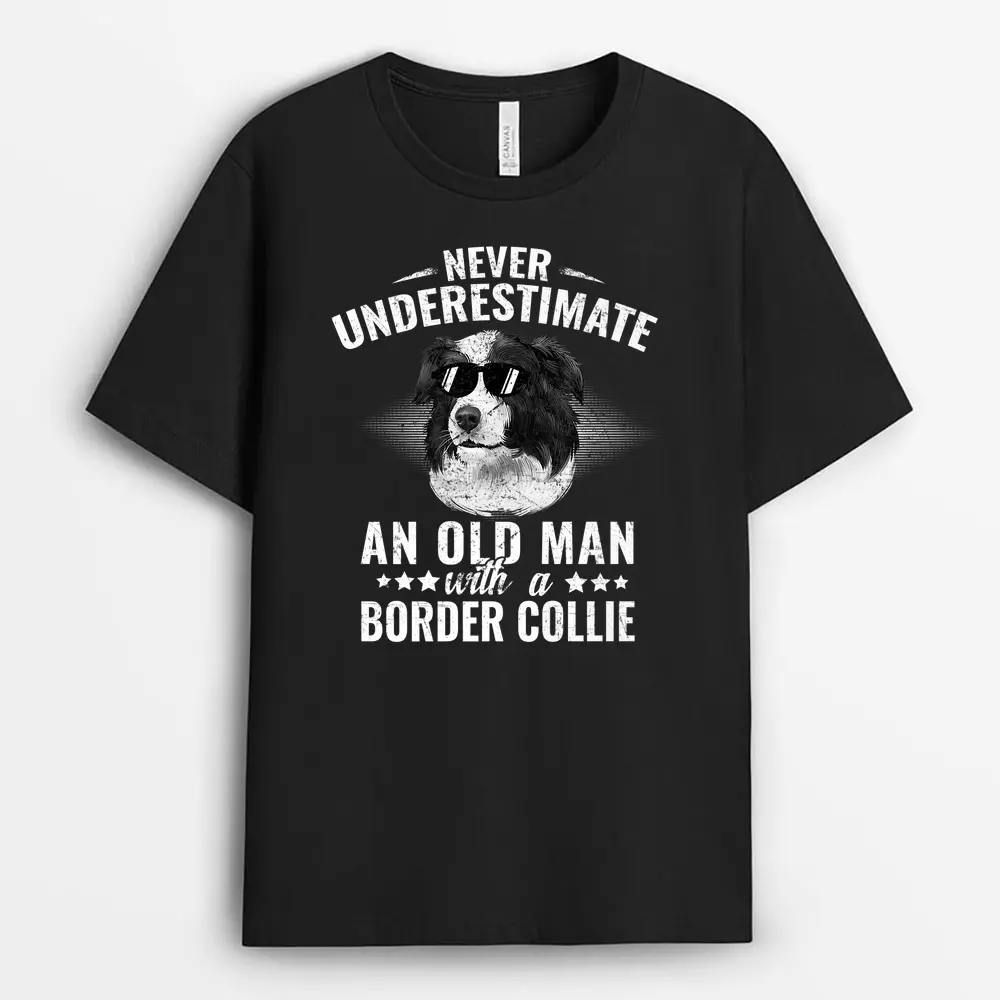 never underestimate an old man with border collie dog