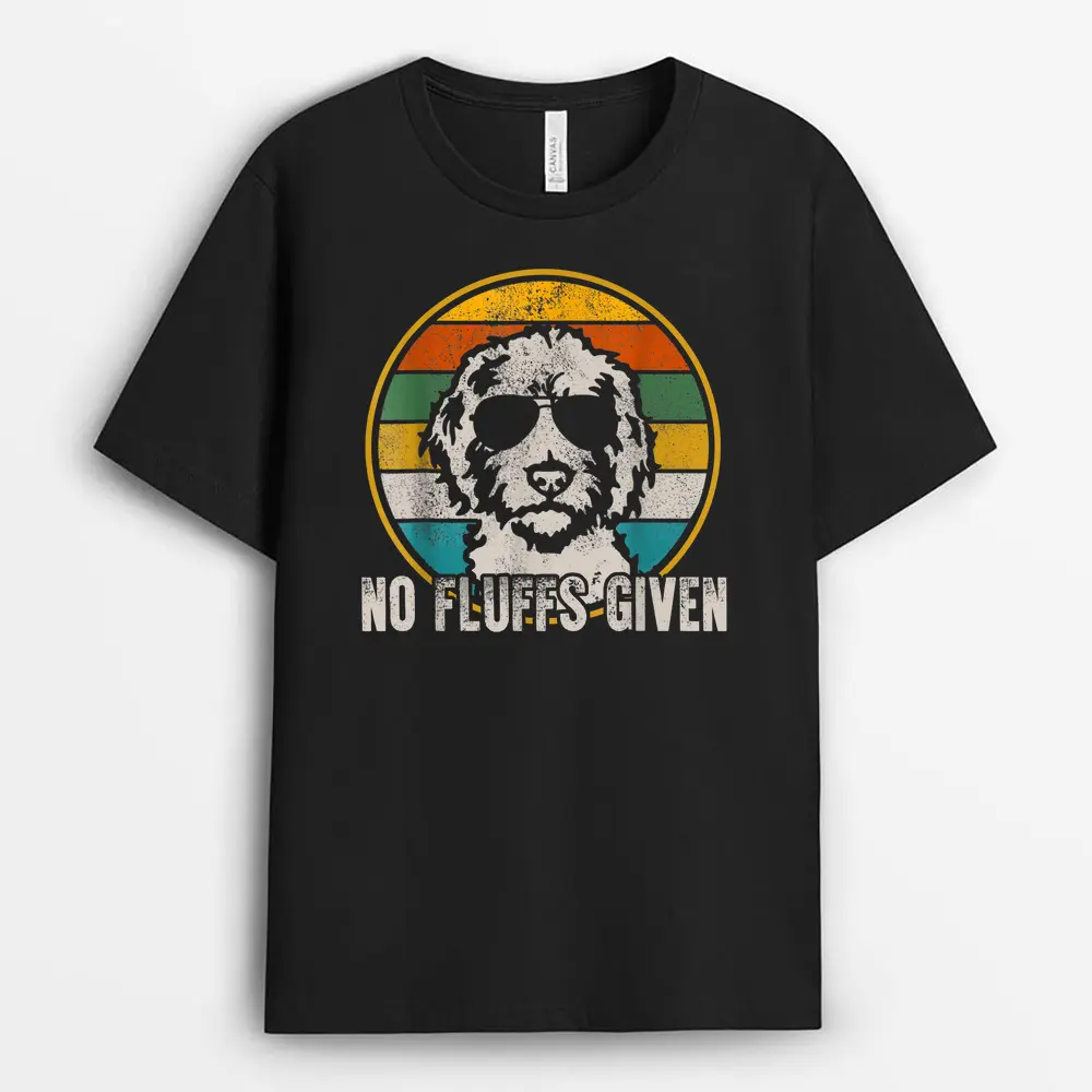 no fluffs given goldendoodle vintage retro for dog lover