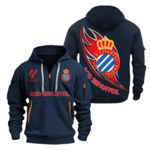 Espanyol Laliga Hoodie Half Zipper LALIGA0101102510, Gift For Fan Espanyol - Navy