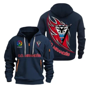 Mirandes Laliga Hoodie Half Zipper LALIGA0101102514, Gift For Fan Mirandes - Navy