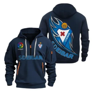 Eibar Laliga Hoodie Half Zipper LALIGA0101102518, Gift For Fan Eibar - Navy