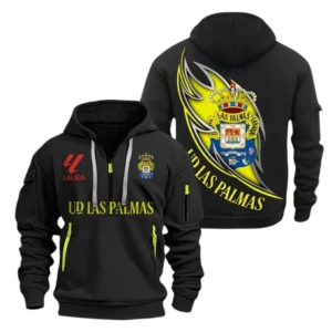 Las Palmas Laliga Hoodie Half Zipper LALIGA0101102520, Gift For Fan Las Palmas - Black