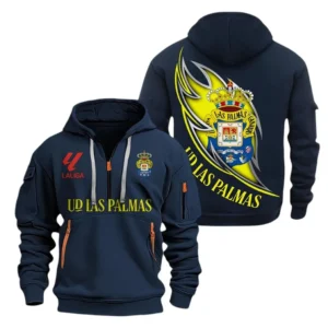 Las Palmas Laliga Hoodie Half Zipper LALIGA0101102520, Gift For Fan Las Palmas - Navy