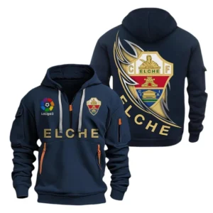 Elche Laliga Hoodie Half Zipper LALIGA0101102528, Gift For Fan Elche - Navy