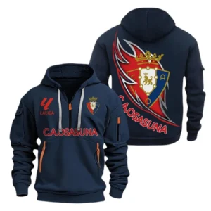 Osasuna Laliga Hoodie Half Zipper LALIGA0101102535, Gift For Fan Osasuna - Navy