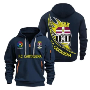 Cartagena Laliga Hoodie Half Zipper LALIGA0101102540, Gift For Fan Cartagena - Navy