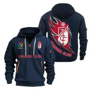 Granada Laliga Hoodie Half Zipper LALIGA0101102542, Gift For Fan Granada - Navy