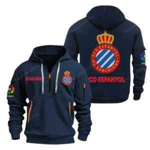 Espanyol La Liga Hoodie Half Zipper LALIGA1001152504, Gift For Fan Espanyol - Navy