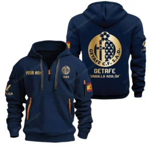 Getafe C.F La Liga Hoodie Half Zipper LALIGA2801242512, Gift For Fan Getafe - Navy