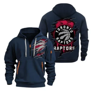 Toronto Raptors Hoodie Half  Zipper NBA56180125014 - Gift For Fan Toronto Raptors - Blue