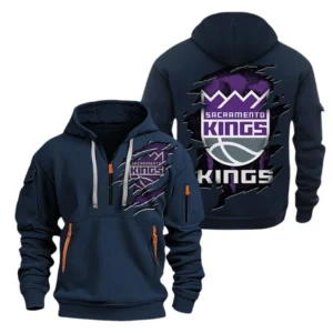 Sacramento Kings Hoodie Half  Zipper NBA56180125020 - Gift For Fan Sacramento Kings - Blue