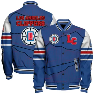 Los Angeles Clippers  Baseball Jacket NBA74170125489- Gift For Fan Los Angeles Clippers  -Baseball Jacket