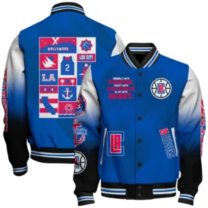 Los Angeles Clippers  Baseball Jacket NBA74170125605- Gift For Fan Los Angeles Clippers  -Baseball Jacket