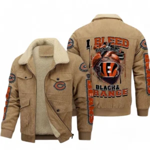 Cincinnati Bengals NFL Thickened Corduroy Jacket NFL38010625252, Gift For Fan Cincinnati Bengals - Khaki