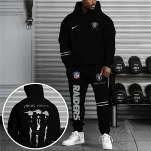 Las Vegas Raiders NFL Hoodie Sweatpants Set NFL41010225571, Gift For Fan Las Vegas Raiders - Black