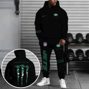New York Jets NFL Hoodie Sweatpants Set NFL41010225579, Gift For Fan New York Jets - Black