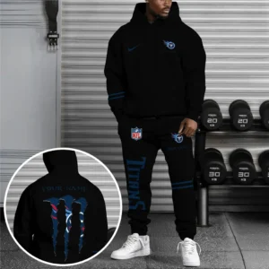 Tennessee Titans NFL Hoodie Sweatpants Set NFL41010225585, Gift For Fan Tennessee Titans - Black