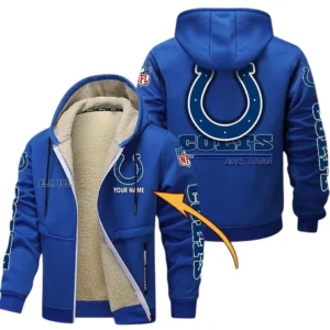 Indianapolis Colts NFL Lamb Fleece Thick Coat NFL44010725346, Gift For Fan Indianapolis Colts - Blue