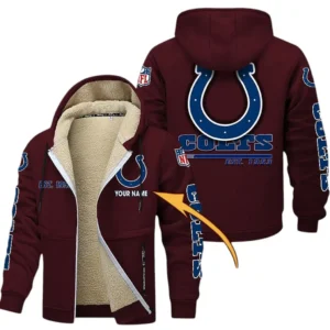 Indianapolis Colts NFL Lamb Fleece Thick Coat NFL44010725346, Gift For Fan Indianapolis Colts - Burgundy