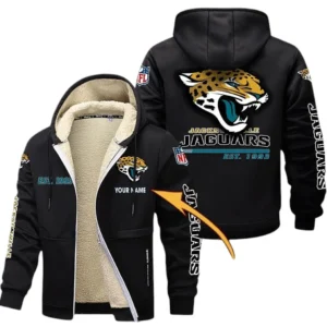 Jacksonville Jaguars NFL Lamb Fleece Thick Coat NFL44010725347, Gift For Fan Jacksonville Jaguars - Black