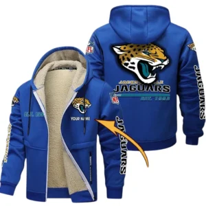 Jacksonville Jaguars NFL Lamb Fleece Thick Coat NFL44010725347, Gift For Fan Jacksonville Jaguars - Blue