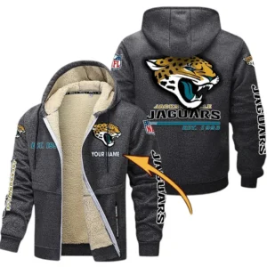 Jacksonville Jaguars NFL Lamb Fleece Thick Coat NFL44010725347, Gift For Fan Jacksonville Jaguars - Dark Gray