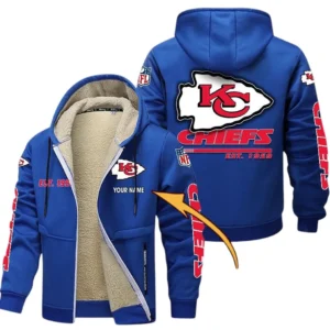 Kansas City Chiefs NFL Lamb Fleece Thick Coat NFL44010725348, Gift For Fan Kansas City Chiefs - Blue