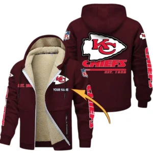 Kansas City Chiefs NFL Lamb Fleece Thick Coat NFL44010725348, Gift For Fan Kansas City Chiefs - Burgundy